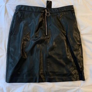 NWT Bebe leather skirt, never worn!